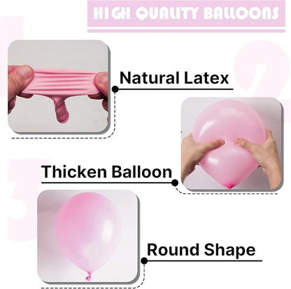 PartyWoo Light Pink Balloons 100pcs Pastel Pale Baby Pink Color | Balloons - Image 7