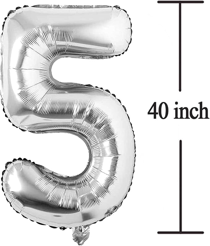 Silver 50 Number Balloons Big Giant Jumbo Large Number 50 Foil Mylar Balloons - Image 2