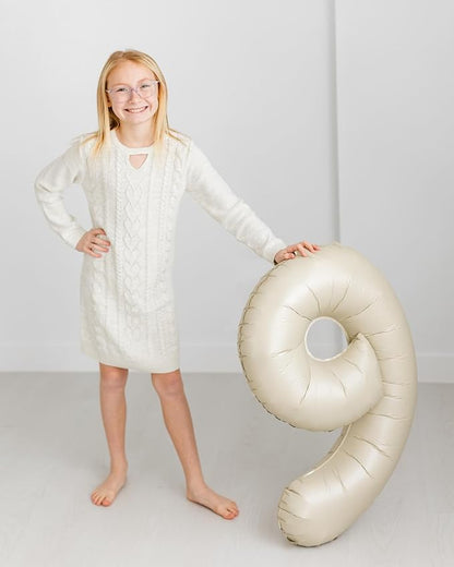 Cream Number 8 Balloon 40 Inch - Image 2