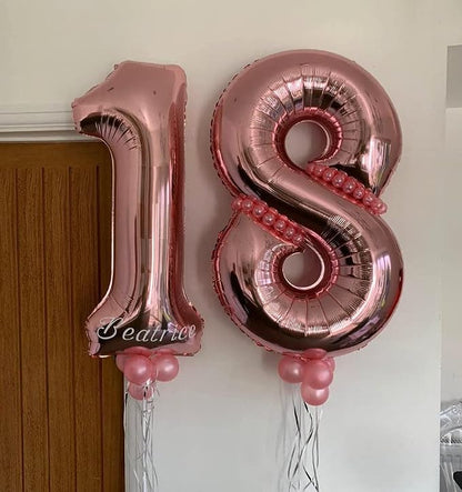 40 Inch Rose Gold 45 Balloons Giant Number 45 Balloons Rose Gold 45 Birthday - Image 6