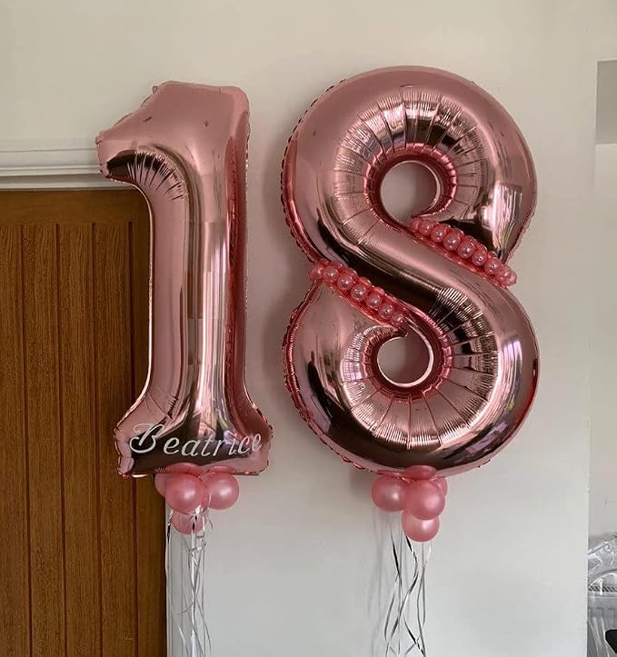 40 Inch Rose Gold 19 Balloons Giant 19 Balloons Rose Gold 19 Birthday Balloons - Image 7