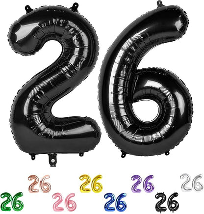 Number Balloons Black 26 Balloon 40 inch by Enyeopd