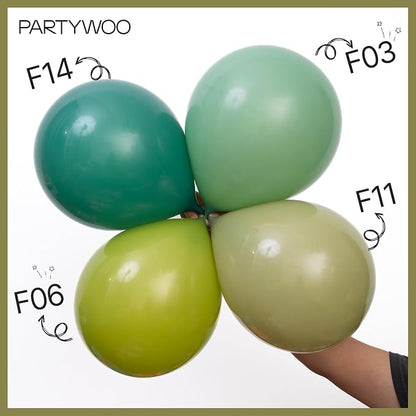 PartyWoo Sage Balloons 50pcs Small Mini Matte Boho Olive Balloons 5 Inch | - Image 6