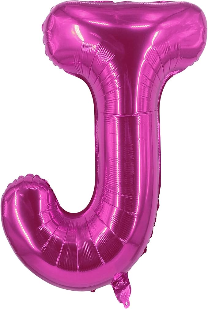 Lovoir 40 Inch Large Hot Pink Letter J Balloons Big Size Jumbo Mylar Foil by Lovoir