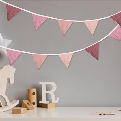 Oudain 2 Pcs Pennant Banner Flags Nursery Garland Triangle Bunting Flags - Image 6