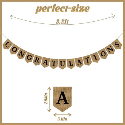 Congratulations Burlap Banner - Image 2