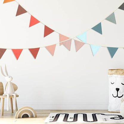 Oudain 2 Pcs Pennant Banner Flags Nursery Garland Triangle Bunting Flags - Image 4