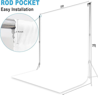 White Photography Backdrop for Photoshoot, 5x7 FT | Versatile Studio Photo - Image 2