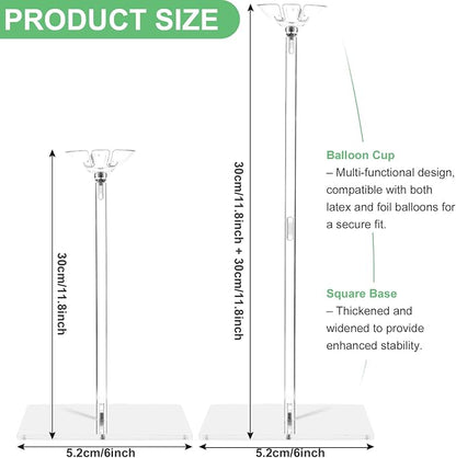 6 Pack Clear Acrylic Balloon Stands - Image 2