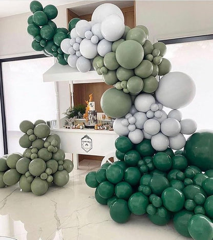 Green Balloon Arch Kit, 18 12 10 5 Inch Different Size Balloons - Image 5