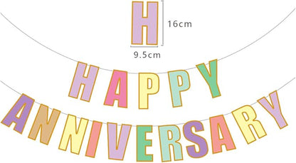 Happy Anniversary Banner, Wedding Anniversary Party Funny Paper Sign Party - Image 2