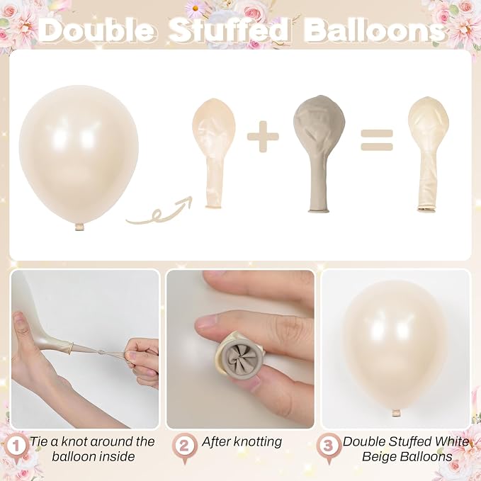 HILAVO Pink and Gold Balloons 12 Inch Pastel Light Baby Pink Double Stuffed - Image 6