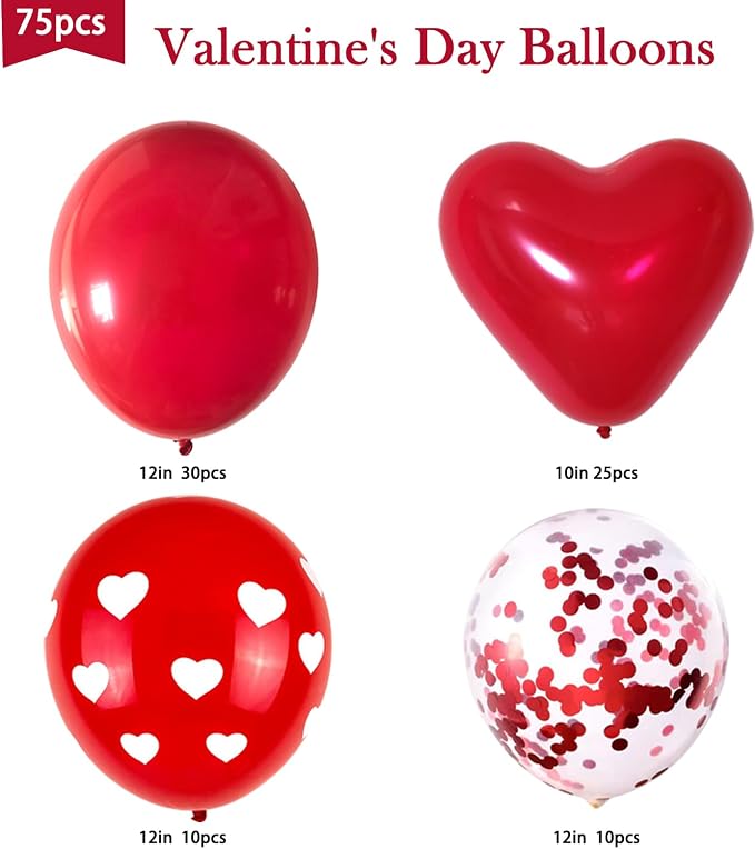 75 PCS Valentines Day Balloons - Image 2