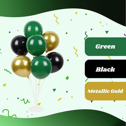 60pcs Green and Black Balloons 12inch - Image 7