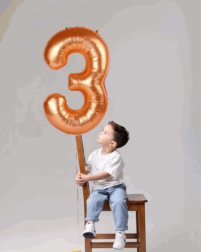 Orange 8 Balloon - Image 3