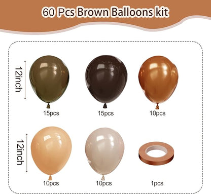 Brown Balloons, Tan Cocoa Coffee Beige Nude Latex Balloon - Image 2