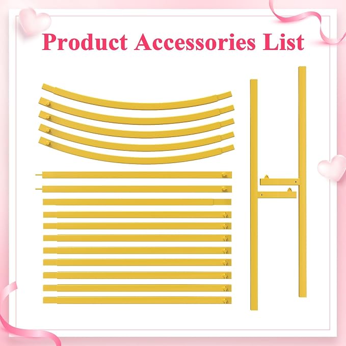 7.2FT Arch Backdrop Stand Gold Metal Wedding Arch Backdrop Stand | Metal - Image 5