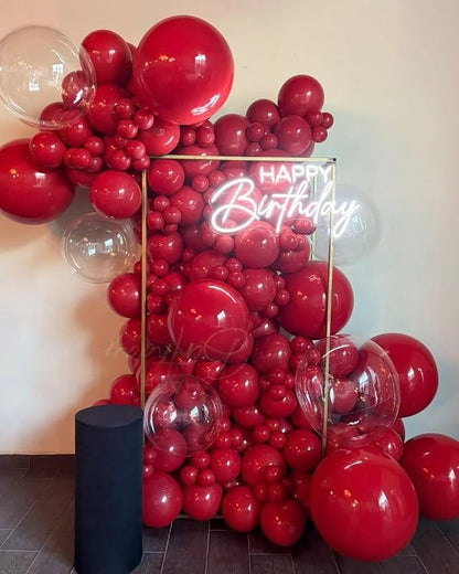 KBZVNAF Burgundy Latex Party Balloons 50 Pack 12 inch | Dark Red Helium Matte - Image 6