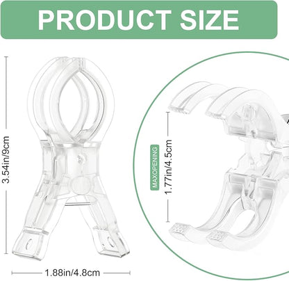 10 PCS Balloon Arch Clips, Plastic Transparent Backdrop Spring Clamps 3.5 Inch - Image 6