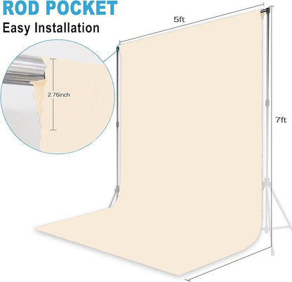 Cream Photography Backdrop for Photoshoot, 5x7 FT | Versatile Studio Photo - Image 6