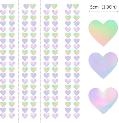 Iridescent Disco-Holographic Heart Garland - 52Ft Wedding Hanging Decoration - Image 3