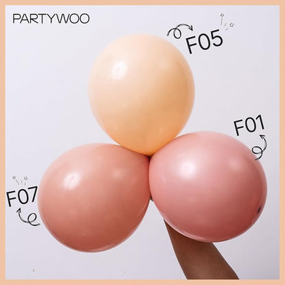 PartyWoo Nude Balloons 100pcs Latex Apricot Boho Balloons Helium 5 Inch | - Image 6