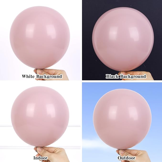 RUBFAC Dusty Pink Balloons Different Sizes Blush Pink Balloon Arch 154pcs | - Image 3