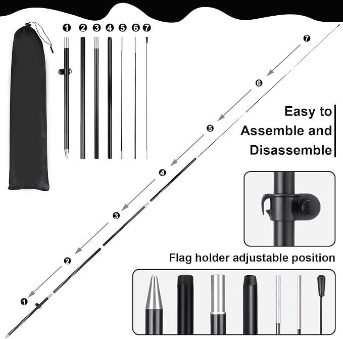 Buryeah 2 Sets Welcome Feather Flag Sign Kit 8 ft Welcome Banners Swooper Flag - Image 6