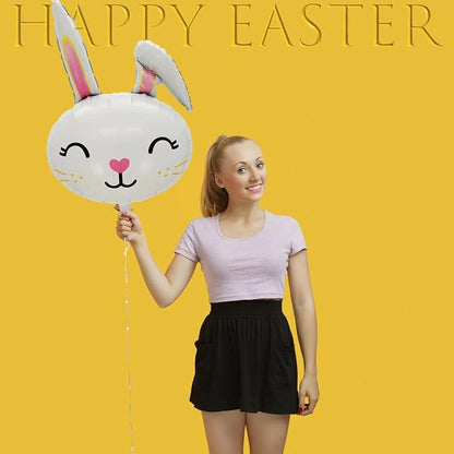 Bunny Balloons Easter Balloon Bunny Birthday Party Decorations Rabbit Head Foil - Image 7