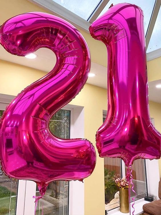 Hot Pink 21 Balloon - Image 7