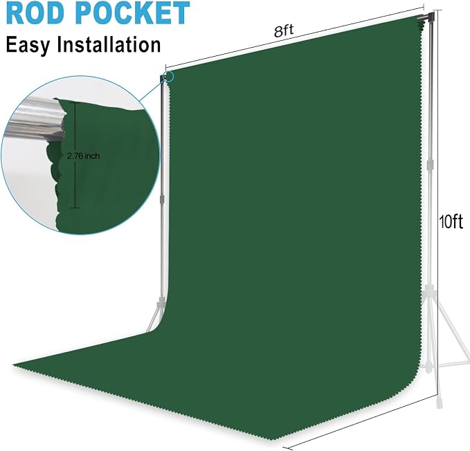 Dark Green Photography Backdrop - Image 2