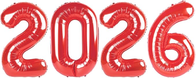 Number 2026 Balloons 40 Inch for Anniversary Party Decorations, by Mluchee