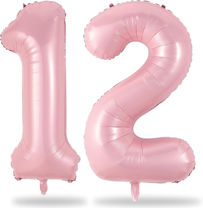 Light Pink 12th Birthday Balloon by Lingqiang