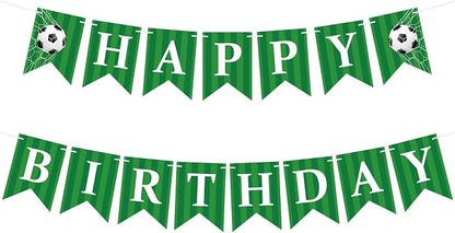 Soccer Happy Birthday Banner Birthday Party Decoration Soccer Party Banner by Adecortalk