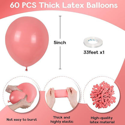 Jobkoo Dusty Pink Balloons 5 Inch - Image 2