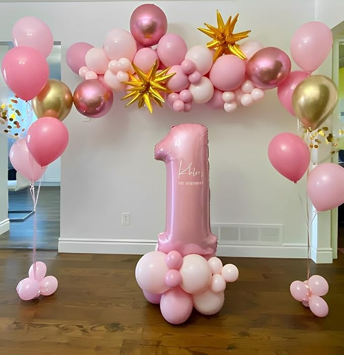 Pink and Gold Balloons Set - Image 4