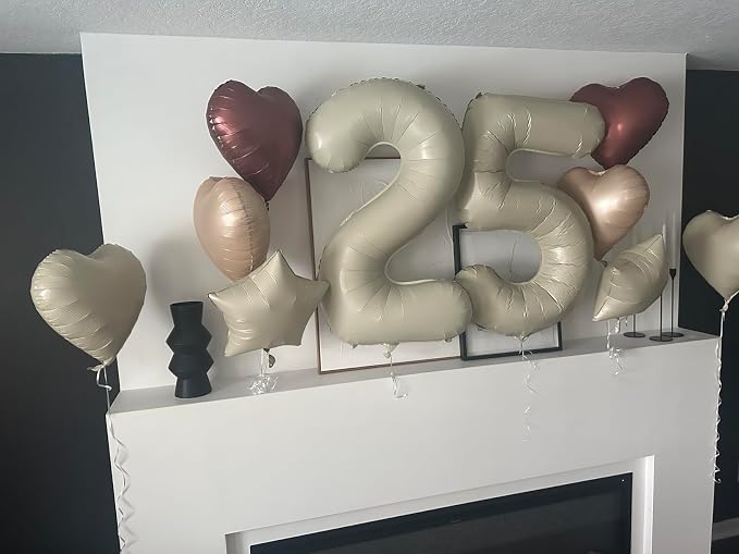 Number Balloons 9 Balloon Cream - Image 2