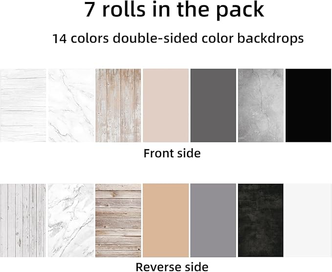 Yoocheese Photo Backdrop Kit, Double-Sided Paper Background - Image 4