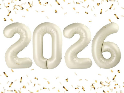 Number Balloons 2026 Balloon Cream by Enyeopd