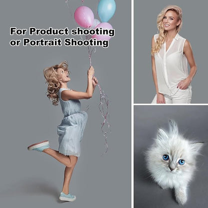 CPLIRIS 10x20ft Grey Backdrop for Photography, Dual-Size Dual-Pocket Design - Image 6