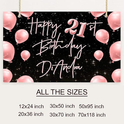 Generic Personalized Happy Birthday Banner, Customized - Image 4