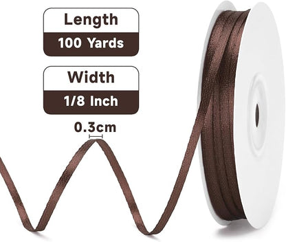 KINGLAKE Brown Satin Ribbon - Image 2