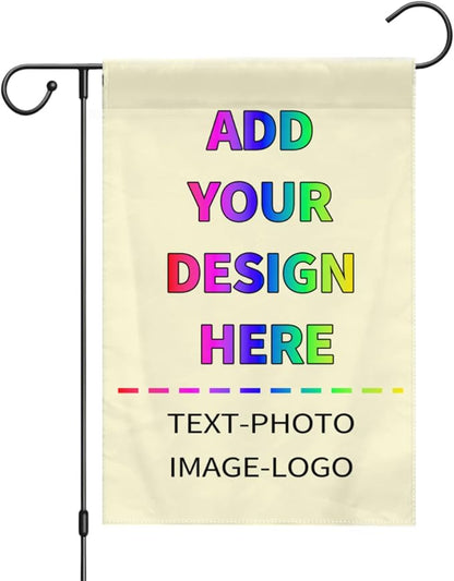 Personalized Garden Flag for Outside 12x18 Custom Flag by Custom