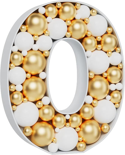Marquee Letters 3FT Tall Mosaic Balloon Frame Pre-Cut Foam Board Letter O | by MEYSIMOON