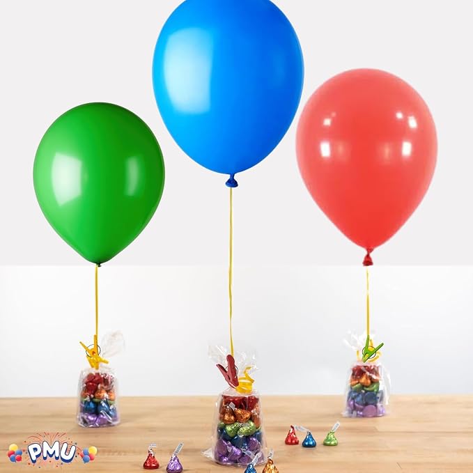 PMU Clip-n-Weight Primary Colors 8-Gram Plastic Balloon Weights Pkg/5 - Image 2