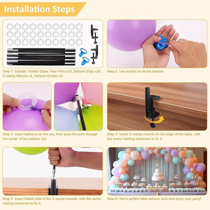 13FT Table Balloon Arch Kit Stand – Adjustable Balloon Arch Stand - Image 2