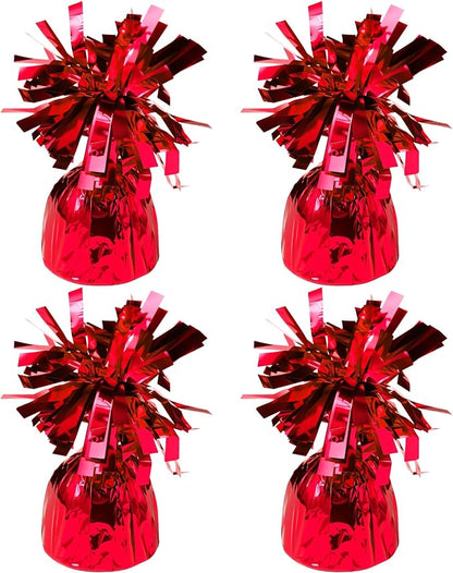 4 Pcs Red Metallic Balloon Weights Holder Anchors Balloon Holder Weights by ZCYSRLQIN
