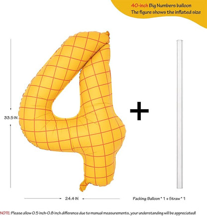 40" Matte Yellow Balloons Toy Inspired Story Theme party Supplies Digital 4 | - Image 2