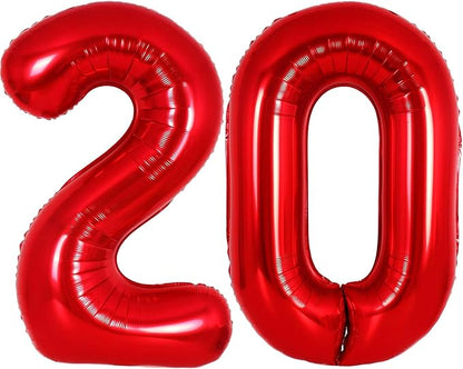 Number Balloons Red Party Balloon by United-UnicornsParty