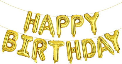 LIOZEOKUN Happy Birthday Balloon Letters 16 inch Mylar Foil Birthday Balloons by LIOZEOKUN